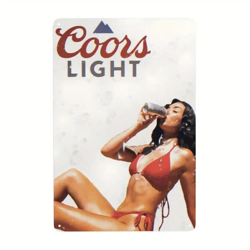 Coors Light Bikini Model Vintage Novelty Metal Sign 12" x 8" NEW! Home & Garden:Home Décor:Plaques & Signs Cozy Home Treasures